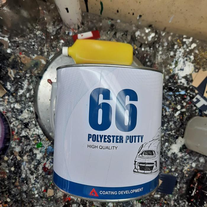 Dempul 66 3K kg / Galon + Hdr- Warna Hijau- Dempul Besi Kayu Plastik