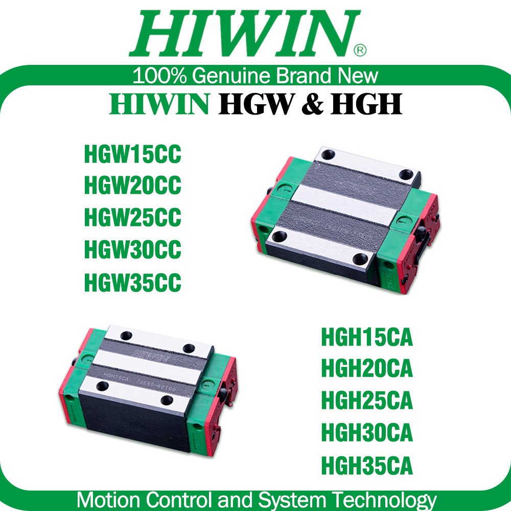 Original HIWIN HGH15CA HGH20CA HGH25CA HGH30CA HGH35CA Linear Guide Slide Block HGW15CC HGW20CC