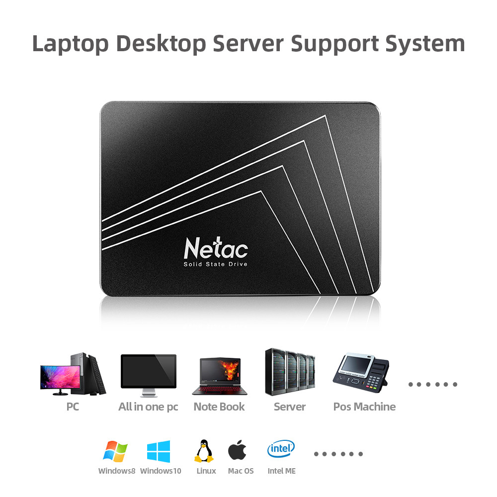 Netac SATA SSD 2TB 4TB 1tb 128gb SSD 480gb 512gb 256gb HD SSD Hard Drive Disk Hdd Internal Solid