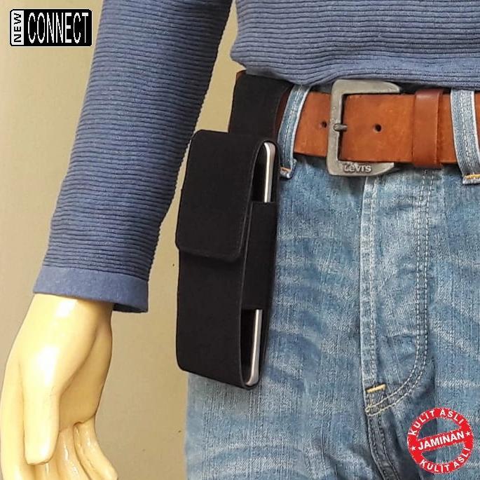 Sale Sarung Hp Pinggang Kulit Suade Vertikal