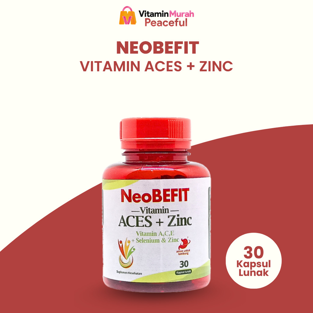 NeoBEFIT Vitamin A C E Selenium + ZINC ISI 30 & 100 KAPSUL LUNAK