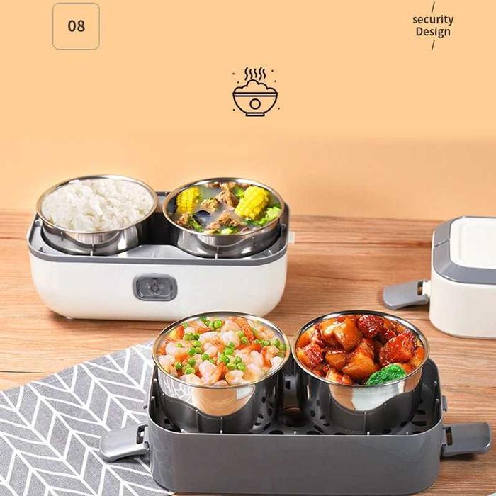 Kotak Bekal Makan Siang Elektrik Lunch Box Pemanas Makanan Portable