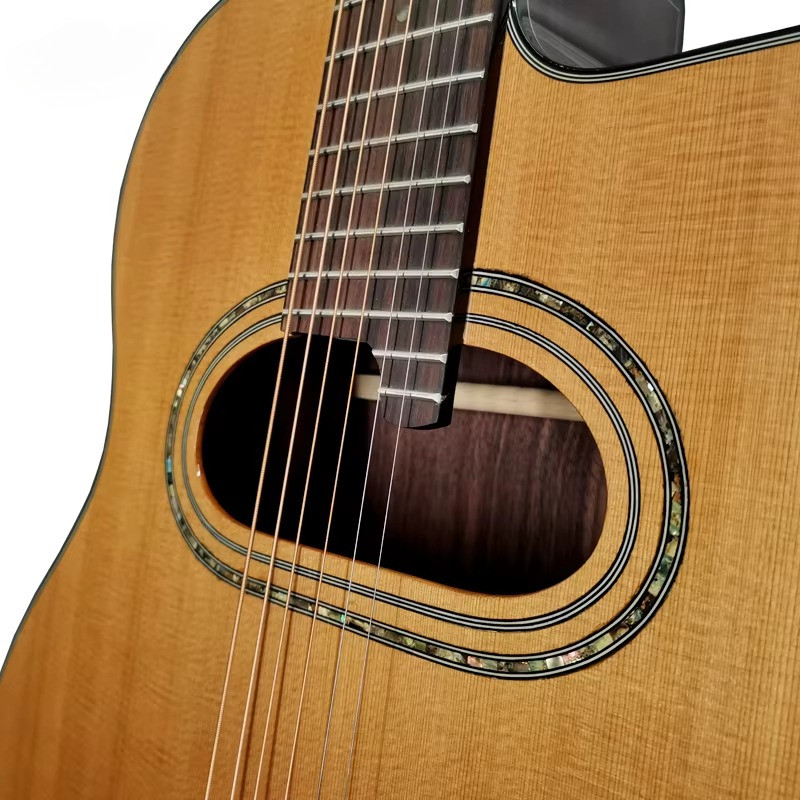 Handmade High Grade Solid Cedar Top Custom Vintage Gypsy Jazz Acoustic Guitar Professional String