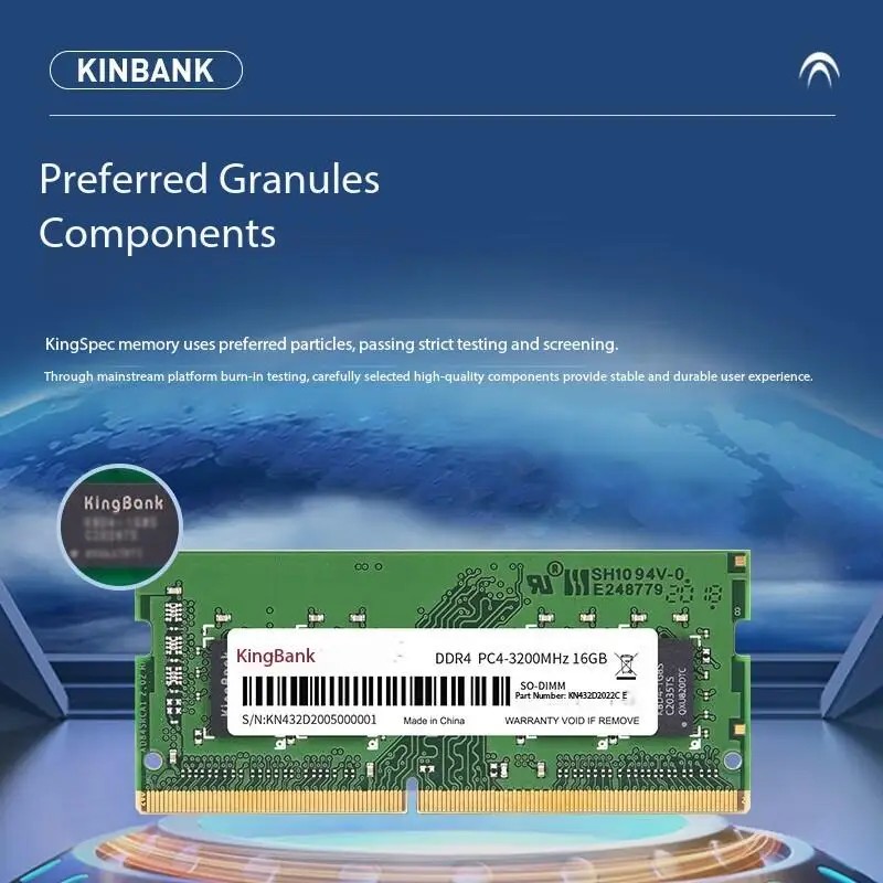 KingBank 1.2V Memory DDR4 3200Mhz 16GB/32GB Laptop RAM 260pin/288pin SO-DIMM/UDIMM Memory RAM