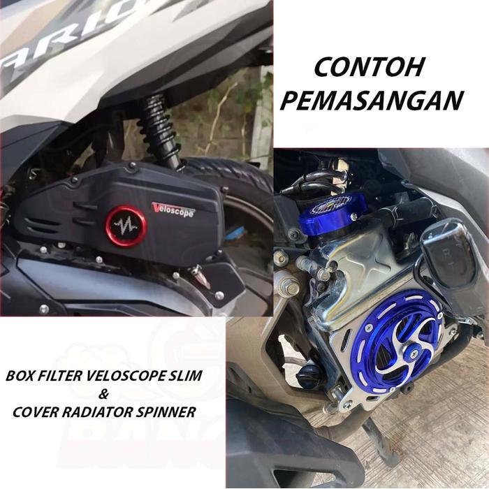 PAKET COVER RADIATOR SPINNER + VELOSCOPE VARIO 125 & VARIO 150 COVER RADIATOR SPINER VARIO 125 TUTUP