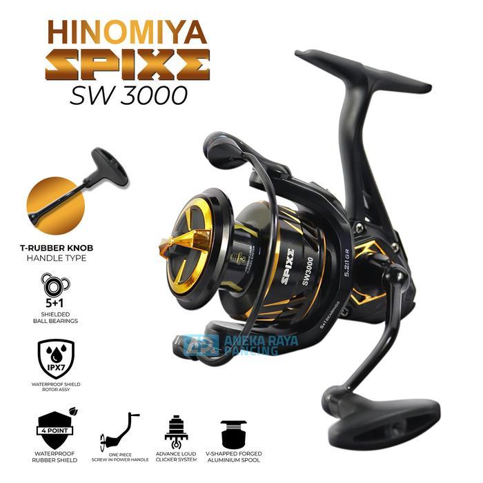 Reel Spinning [2025] Hinomiya Spixe 2000-6000 Aneka Raya Pancing Dengan Ipx7 Waterproof