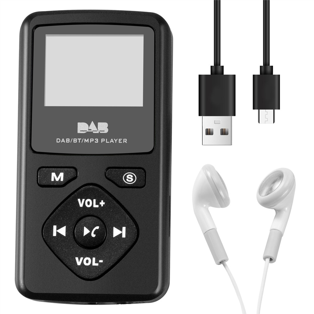 Trendy DAB/DAB Digital Radio Bluetooth 4.0 Personal Pocket FM Mini Portable Radio Earphone MP3