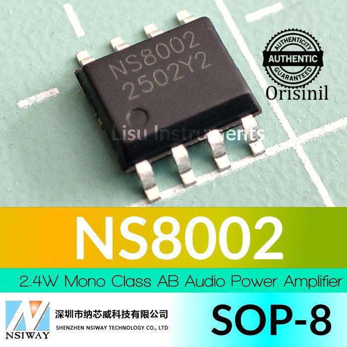 NS8002 2.4W Mono Class AB Audio Power Amplifier SOP-8 Nsiway Technology IS