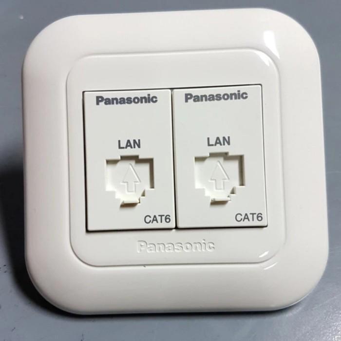 Stop Kontak Outlet Data Cat6 + Cat6 Panasonic