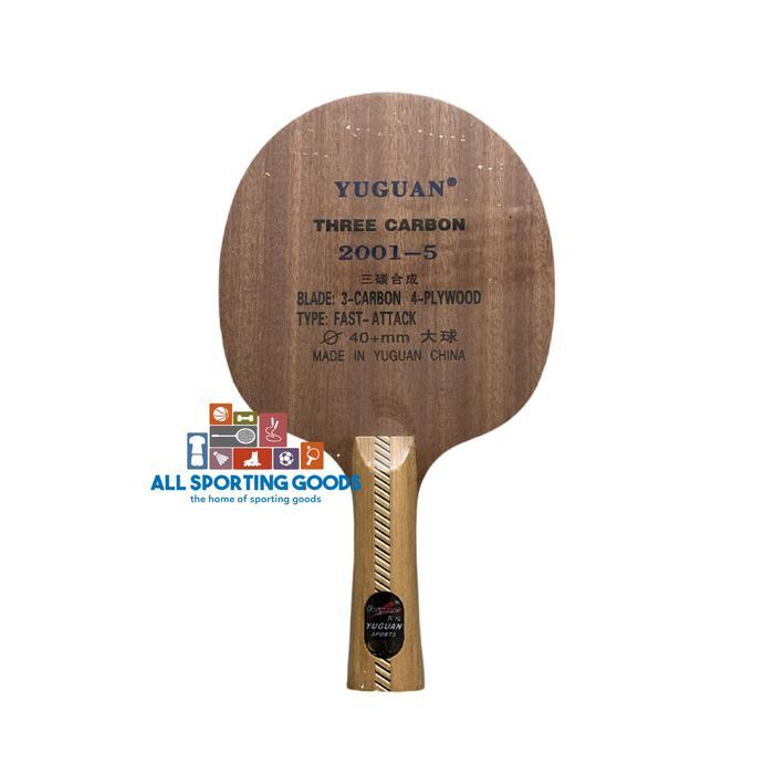 Baru Kayu Pingpong Tenis Meja Yuguan 2001-5 Kotak Coklat 3 Carbon