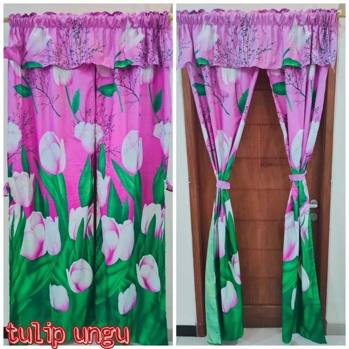 "New" Gorden Serut shaby / gorden serut motif bunga belah tengah free tali