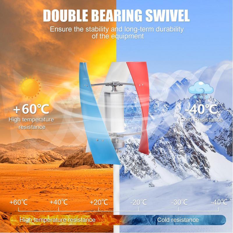Wind Turbine Kit 3 Leaves Wind Power Generator 24V Quiet Windmill Generator Kit For Boats Terraces