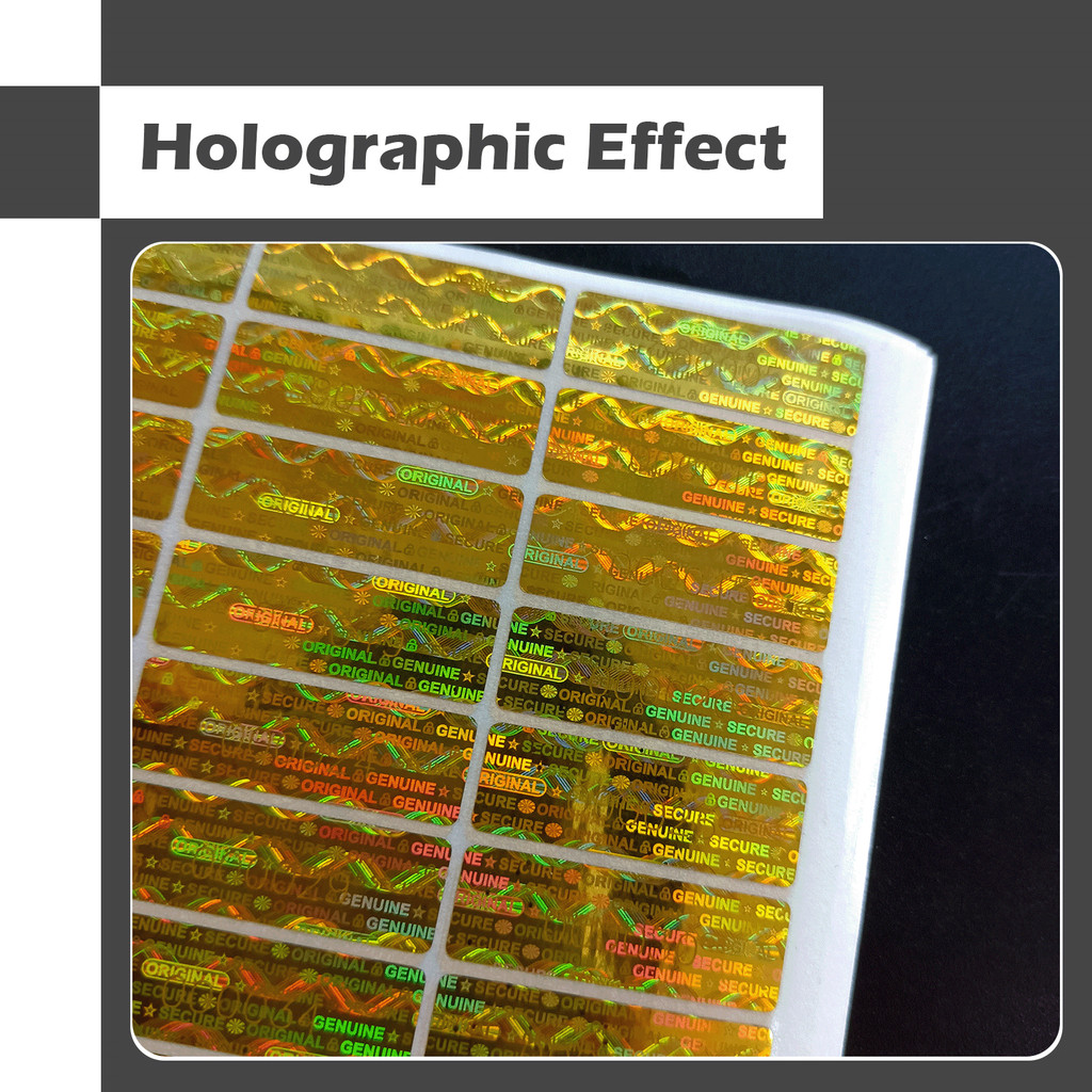 Gold Tamper Evident holographic Stickers Labels, High Security Void Warranty Seal, Hologram Stickers