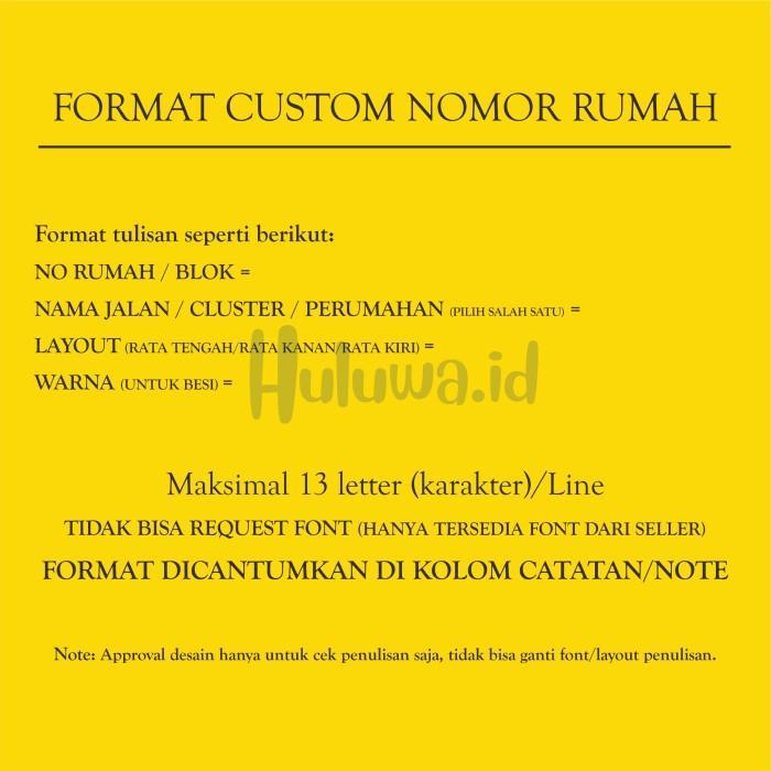 Nomor Rumah Metal Custom / Nomor Rumah Stainless Custom