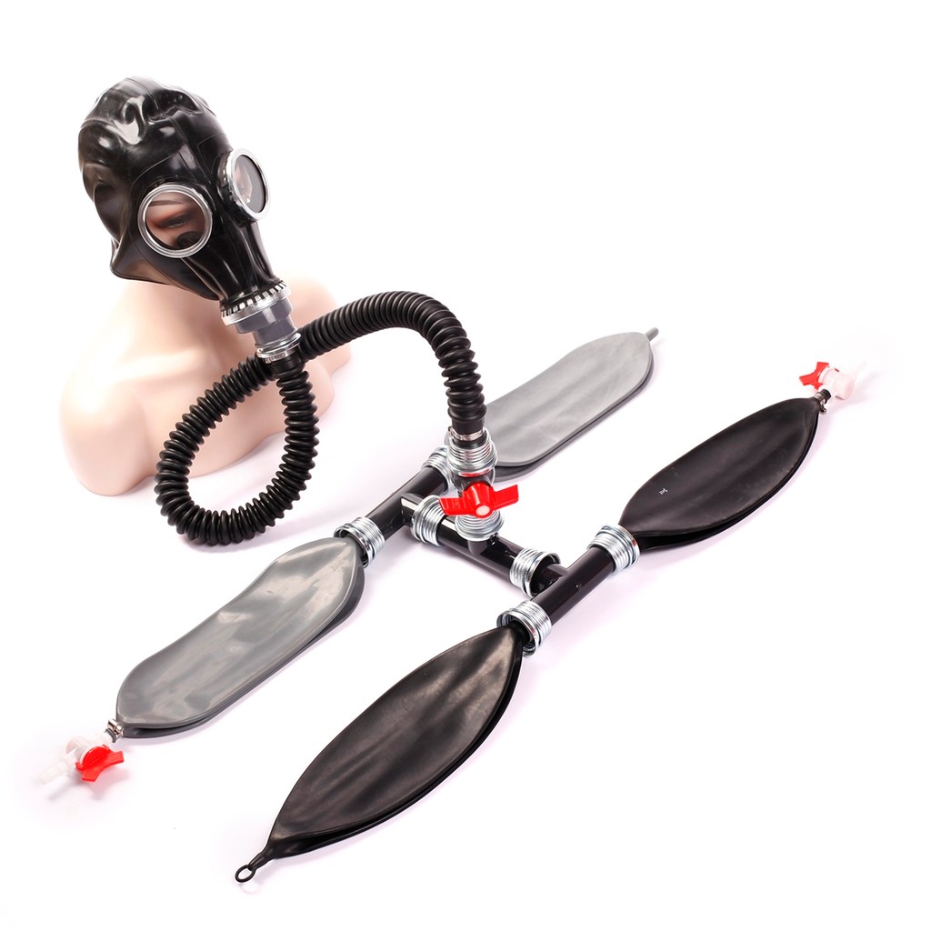 Ftshist Breathing Bottle Latex Breathing Bag Water Filter Negative Pressure Breath Control Choking G