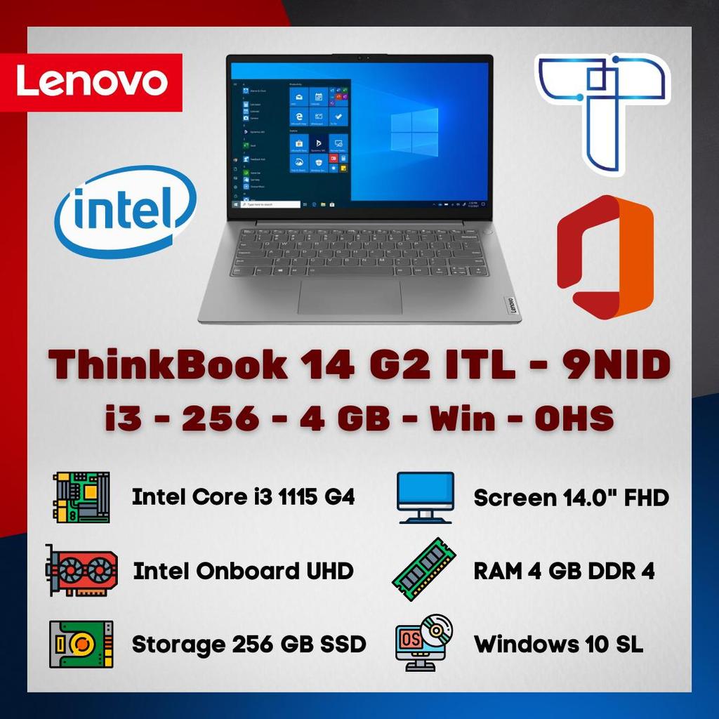Laptop Lenovo ThinkBook 14 G2 ITL 9NID - i3 - 256 GB - 4 - Win - OHS