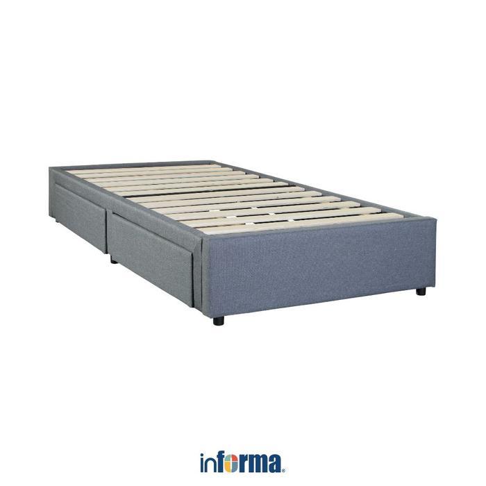 Informa Sleep Linford I I I Dipan Dengan Laci - Abu-Abu Ranjang Kasur Divan Tempat Tidur Furniture