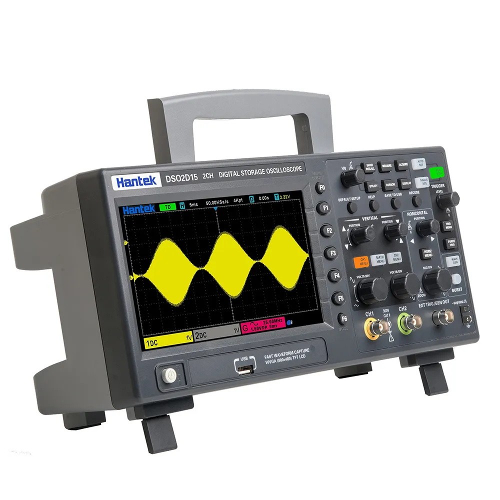 PROMO   Hantek DSO2C10/2C15/2D10/2D15 Digital Oscilloscope Dual Channel 100MHZ Bandwidth 2CH Storage
