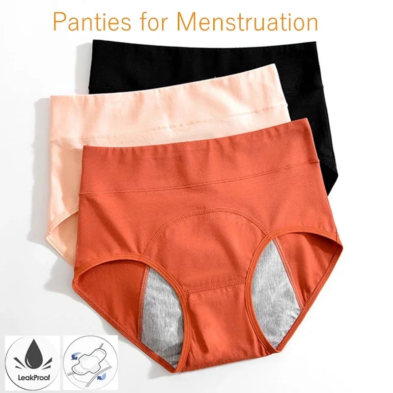 Panties for Menstruation Cotton Menstrual Panties High Waist Period Underwear Culotte Menstruelle