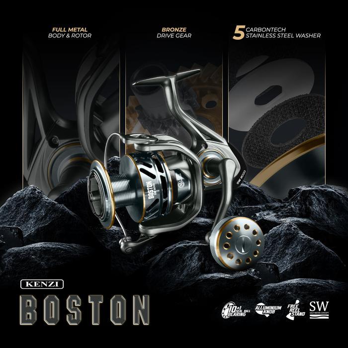 REEL KENZI BOSTON SW 8000 Full Metal Saltwater 10+1 bearings Power Drag 30Kg Spinning Premium Free