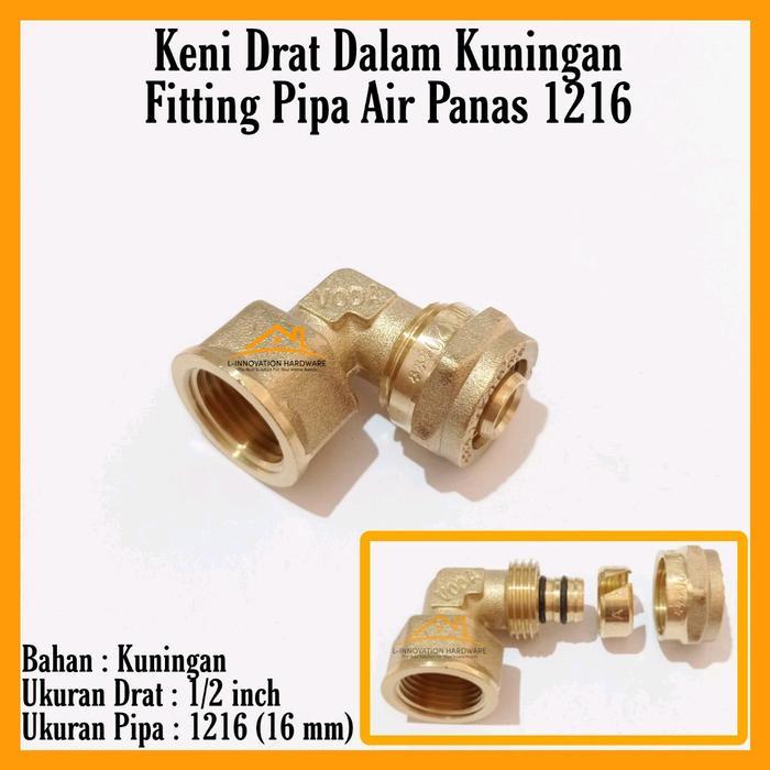 N3W Fitting Sambungan Pipa Air Panas Water Heater Kuningan Sok Keni Sambung T Sambungan Sock Knee