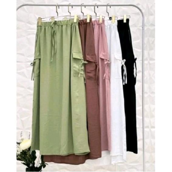 Rok cargo-Rok kantong samping-Rok crinkle premium