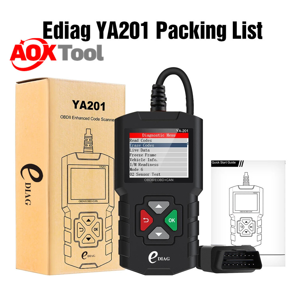 FLASH SALE    EDIAG YA201 OBD2 code reader Upgrade USB FREE Lifetime YA201 OBD II Scanner Engine Car