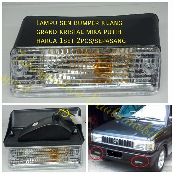 Lampu sen sein bumper Toyota kijang grand kristal mika putih kijang