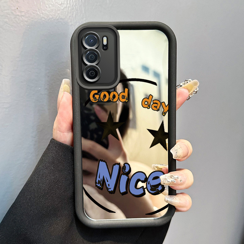 Casing Hp OPPO A16 OPPO A16s OPPO A54s Case Casing tas wajah hantu Pola Kasus cermin tangga HP Kasin