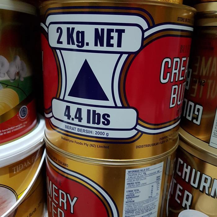mentega segitiga biru 2kg / creamery butter blue triangle 2kg