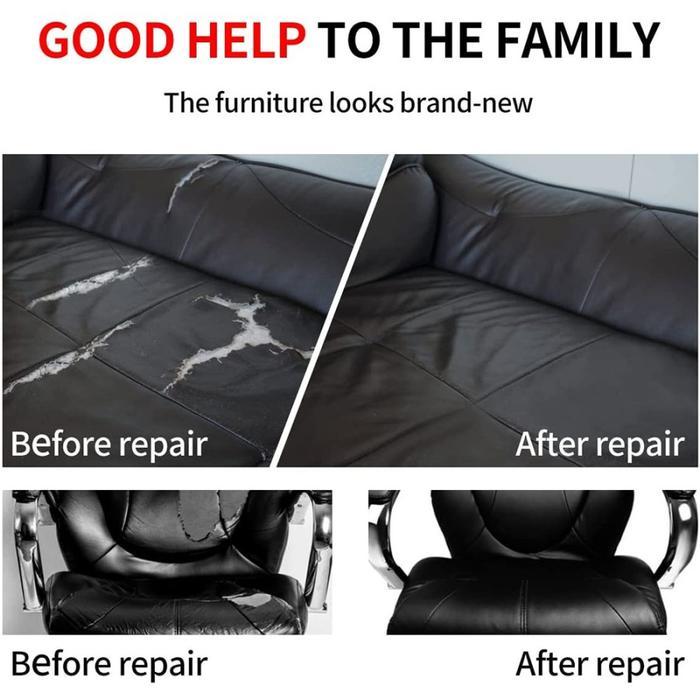 Kain Kulit Sintetis Pu Leather Stiker Tambal Kursi Sofa Retak Bolong