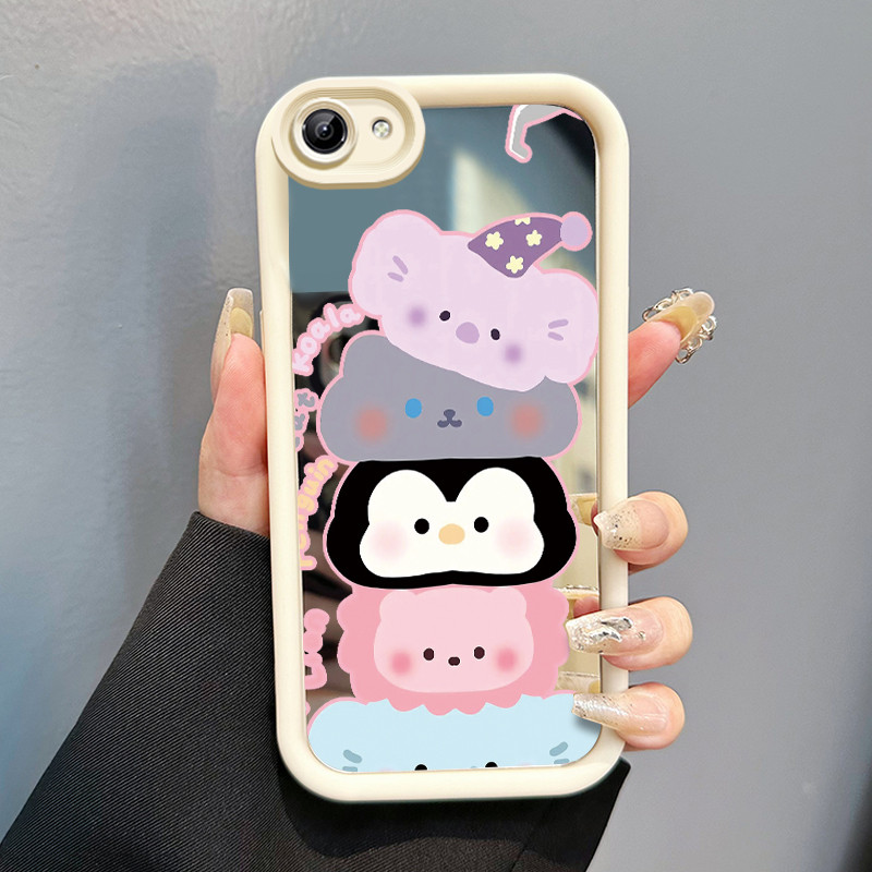 Casing Hp VIVO Y81 VIVO Y81i VIVO Y81s VIVO Y83 Case Casing Anime tumpukan Pola Kasus cermin tangga 