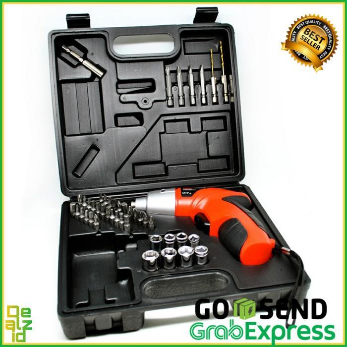 Toolkit Set Kunci Pas Obeng Dan Bor Elektrik Multifungsi Set 45 PCS