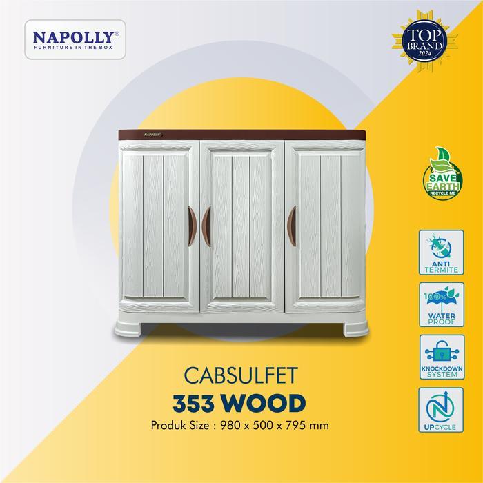 Napolly Lemari Buffet 353 Wood Kayu Plastik