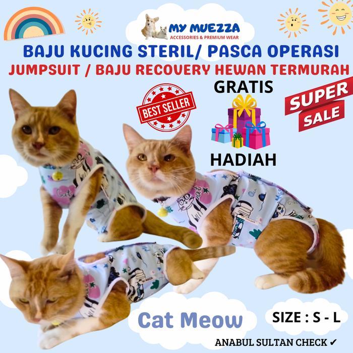 Baju Steril Kucing Recovery Murah - Baju Pasca Operasi Steril Kucing