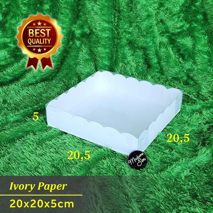 BOX MIKA PUTIH - DUS HAMPERS - KOTAK PIZZA 20x20x5