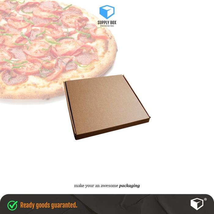 KARDUS BOX PACKAGING 22 x 22 x 2 CM Box Pizza Mini Packaging Makanan Dus Snack