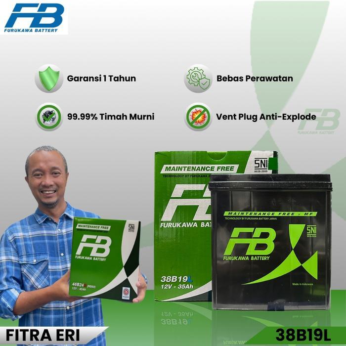 FURUKAWA BATTERY / FB AKI MOBIL MITSUBISHI XPANDER 38B19L / NS40ZL 12V / 35AH - AKI KERING