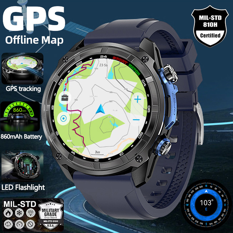 Jam Tangan Pintar dengan GPS, Pemutar MP3/MP4, dan Pelacak Olahraga