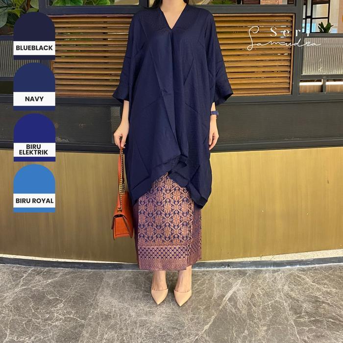 Lausboutique-Tunik Aruna Polos-Seri Samudra-Tunik Batik [Hanya Atasan]