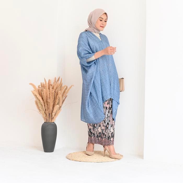 Lausboutique-Tunik Aruna Polos-Seri Ocean-Tunik Batik [Hanya Atasan]