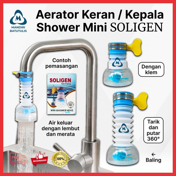 Mini Kran Shower - Aerator Kran Kepala Shower - Kepala Sambungan Flexibel - Saringan Kran Shower