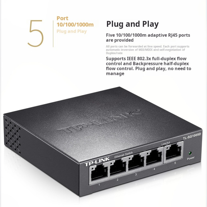 TP-LINK 5-port Gigabit Switch,8-port Gigabit Switch Enterprise-grade Switch, Monitoring Network