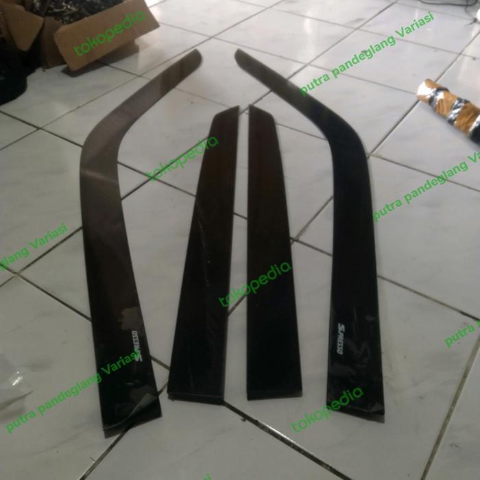Talang air mobil S.PRESSO isi 4 pintu model slim plus lem