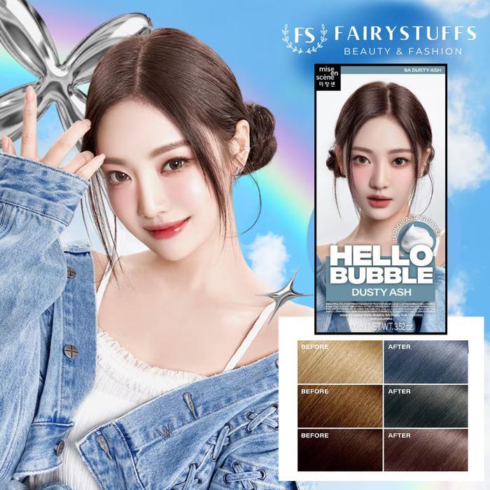 Mise En Scene Hello Bubble Foam DUSTY ASH Hair Color Cat Rambut Shampoo Semir Busa