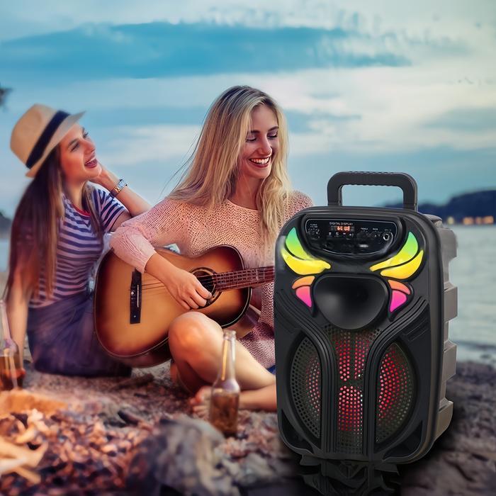 Speaker Bluetooth Tonies-888 With Free 1Mic Portable Karaoke Speaker 8,5Inchi Karaoke Bluetooth Tws