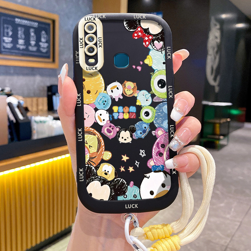 Casing Hp untuk VIVO Y12 Y15 Y17 Y11 2019 Y12i Y3 Y3s 2020 Case Casing pola Karakter kartun Kesing H