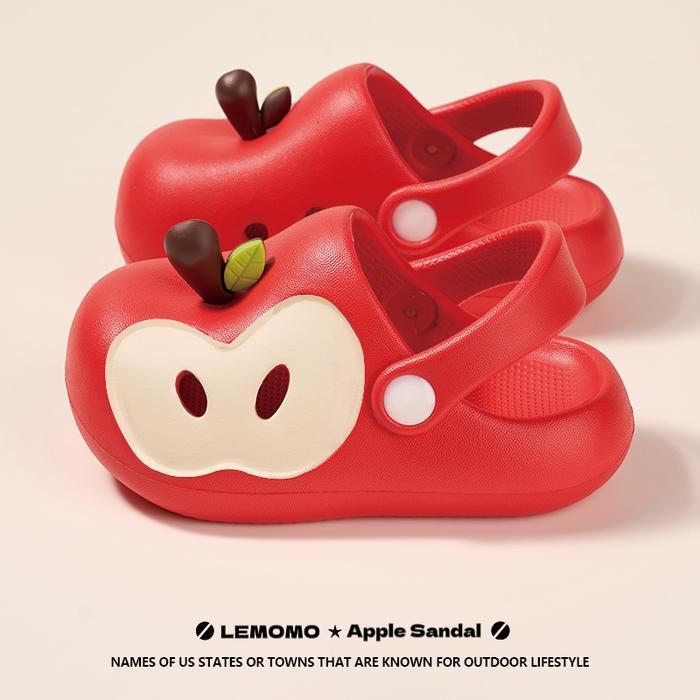 Lemomo Apple Sandal Baim Anak Dan Dewasa 24-41 Sandal Wanita Terbaru 2025 Karet Sandal Cewek Apel