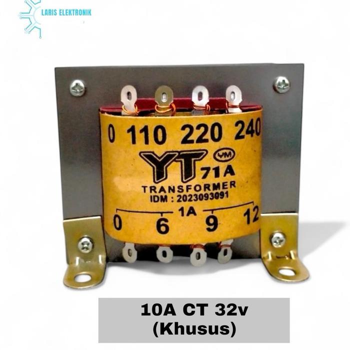Trafo 10A Ct 32V / Travo 10 Amper Ct 32V (Khusus) Tembaga Murni Tanpa Campuran/ Trafo 10 Amper Murni