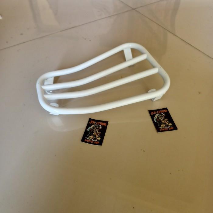 Carrier Floor Rack Putih Sprint & Primavera / Aksesoris Vespa Luggage